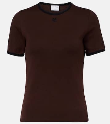 T-shirt in cotone con logo | Courrèges