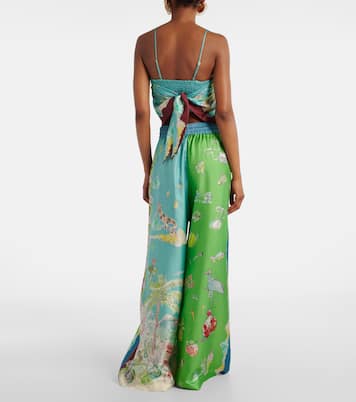 Daria printed silk wide-leg pants | Alémais