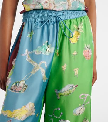 Daria printed silk wide-leg pants | Alémais