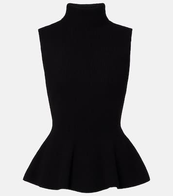 Ribbed-knit peplum wool and cashmere top | Róhe