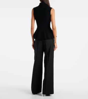 Ribbed-knit peplum wool and cashmere top | Róhe