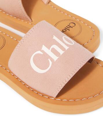 Bedruckte Pantoletten aus Canvas | Chloé Kids