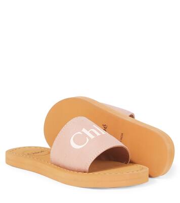 Bedruckte Pantoletten aus Canvas | Chloé Kids