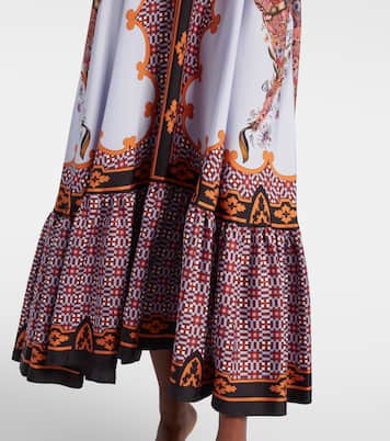 Robe longue San Pietro imprimée en soie | La DoubleJ