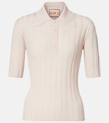 Polo in maglia di lana a coste | Plan C
