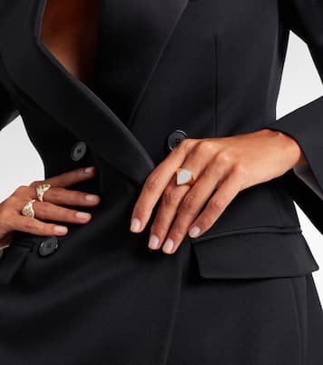 18kt yellow gold pinky ring with diamonds | Yvonne Léon
