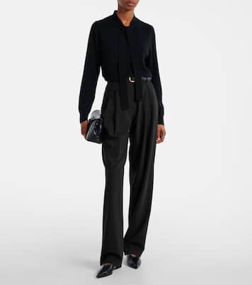 Tie-neck wool and cashmere sweater | Jardin des Orangers