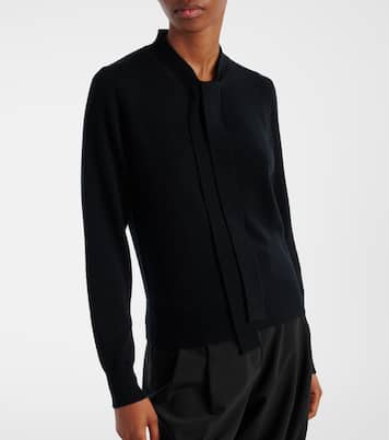 Tie-neck wool and cashmere sweater | Jardin des Orangers