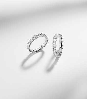 Midi 18kt white gold tech ring jackets with diamonds | Suzanne Kalan