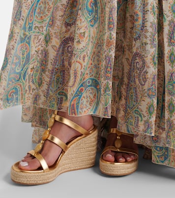 Sandali espadrillas Shanti in pelle con zeppa | Gianvito Rossi