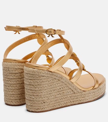 Sandali espadrillas Shanti in pelle con zeppa | Gianvito Rossi