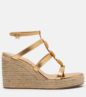 Sandali espadrillas Shanti in pelle con zeppa | Gianvito Rossi