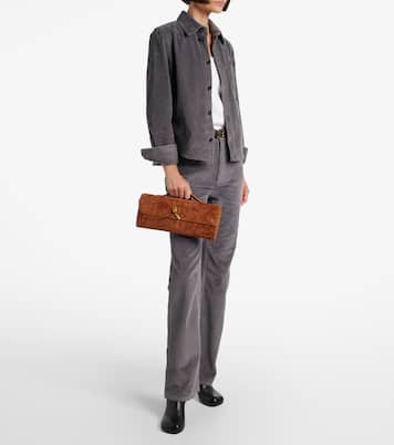 Andiamo Intrecciato suede clutch | Bottega Veneta