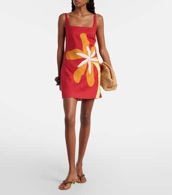 Siela floral linen minidress | Cala de la Cruz