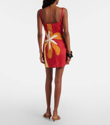 Siela floral linen minidress | Cala de la Cruz