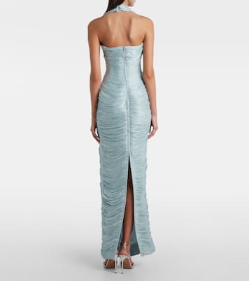 Pleated crêpe corset gown | Marmar Halim