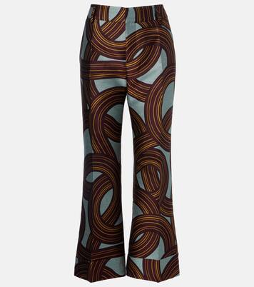 Hendrix printed cropped straight pants | La DoubleJ