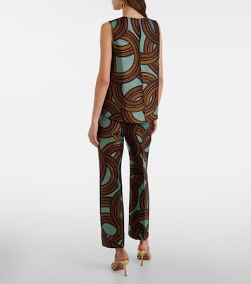 Hendrix printed cropped straight pants | La DoubleJ