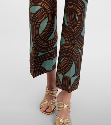 Hendrix printed cropped straight pants | La DoubleJ