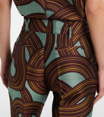 Hendrix printed cropped straight pants | La DoubleJ