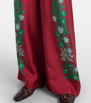 Bedruckte Palazzo-Hose aus Seiden-Twill | La DoubleJ