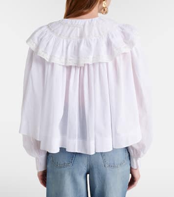 Lace-trimmed cotton voile blouse | Chloé