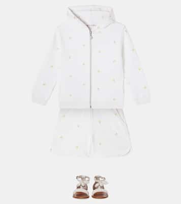 Bestickte Kapuzenjacke aus Baumwoll-Jersey | Bonpoint
