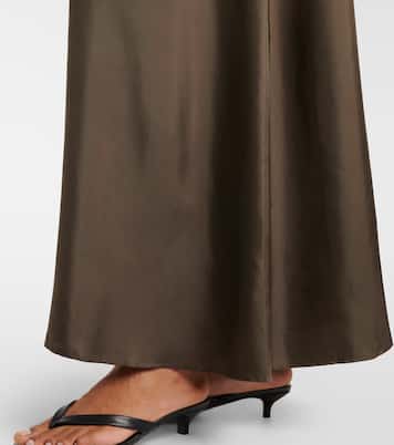 Lace-trimmed silk midi dress | Róhe