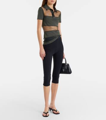 Paneled cotton-blend crop top | Coperni