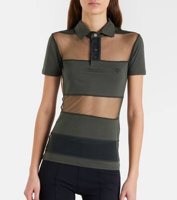 Paneled cotton-blend crop top | Coperni