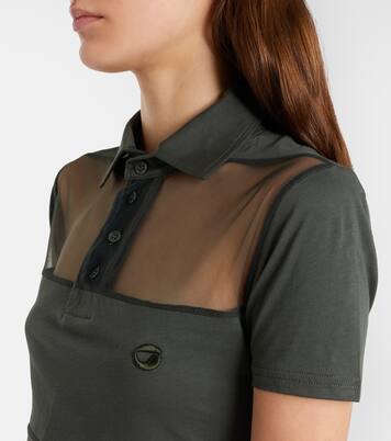 Paneled cotton-blend crop top | Coperni