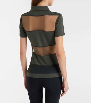 Paneled cotton-blend crop top | Coperni