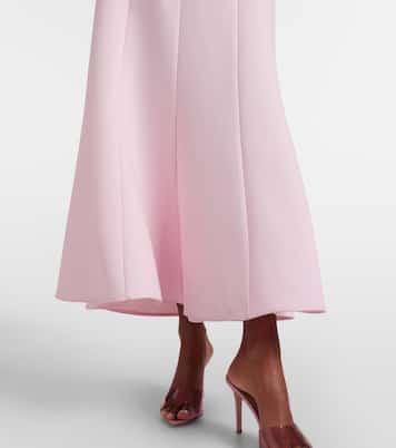 Verziertes Midikleid aus Guipure-Spitze und Crêpe | Self-Portrait