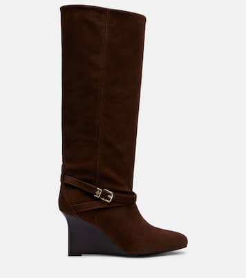 Wedge knee-high boots | Ganni