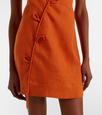 Floral-appliqué linen mindress | Farm Rio