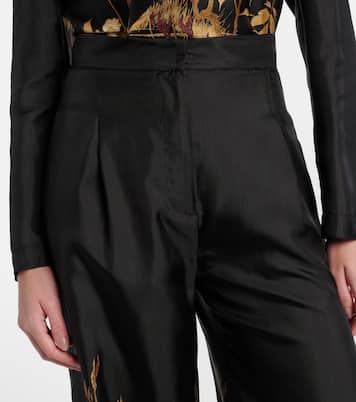 Pantalon ample Mappa imprimé en soie | Max Mara