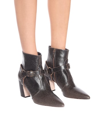 Stivaletti texani in pelle | Miu Miu