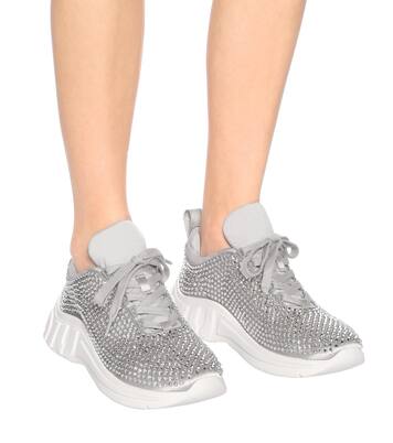 Sneakers mit Kristallen | Miu Miu