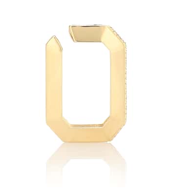 Sabrina 18kt gold single ear cuff with diamonds | Eéra