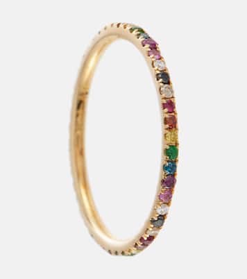 Bague Thread Band en or 18 ct, diamants, rubis et saphirs | Ileana Makri