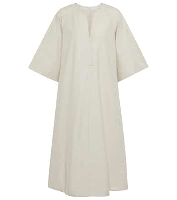 Vestido midi en mezcla de algodón | Deveaux New York