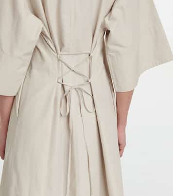 Vestido midi en mezcla de algodón | Deveaux New York