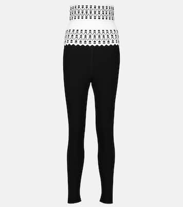 Leggings in maglia jacquard a vita alta | Alaïa