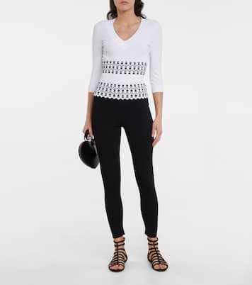 Leggings in maglia jacquard a vita alta | Alaïa