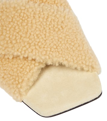 Embellished shearling slides | Brunello Cucinelli