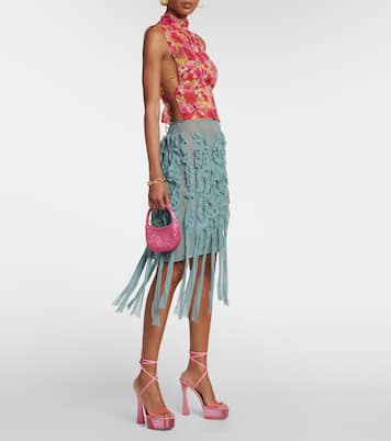 Sita leather and PVC platform sandals | Amina Muaddi