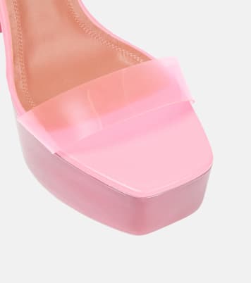 Sita leather and PVC platform sandals | Amina Muaddi