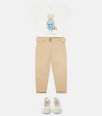 Pantalon paper bag en coton | Polo Ralph Lauren Kids