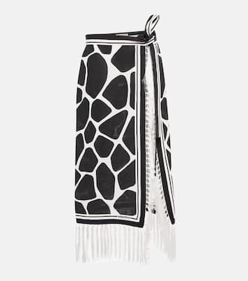 Cover-up de lino estampado | Valentino