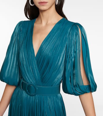 Brennie iridescent georgette gown | Costarellos